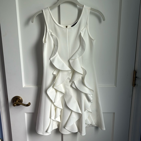 Hannah Banana Big Girls Sleeveless Ruffle Dress - size: girls 12 - color: white - Picture 1 of 3